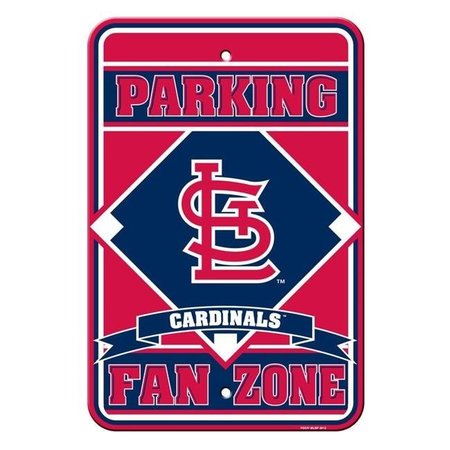 FREMONT DIE CONSUMER PRODUCTS INC St. Louis Cardinals Sign - Plastic - Fan Zone Parking - 12 in x 18 in 2324562224